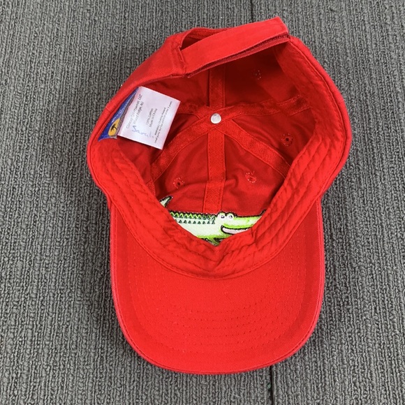 Punta Gorda FL Alligator Baseball Hat Kids Adjustable Red Strapback Cap - Picture 10 of 15